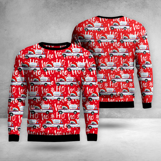 Danbury, Connecticut, Danbury Ambulance EMS Christmas AOP Sweater