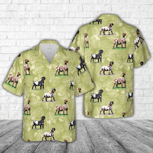 Dapple Boer Goat Hawaiian Shirt