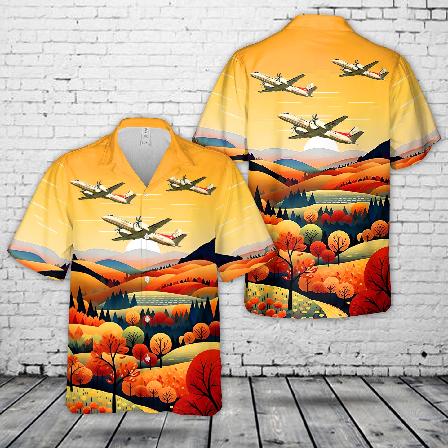 Darwin Airline Saab 2000 Hawaiian Shirt