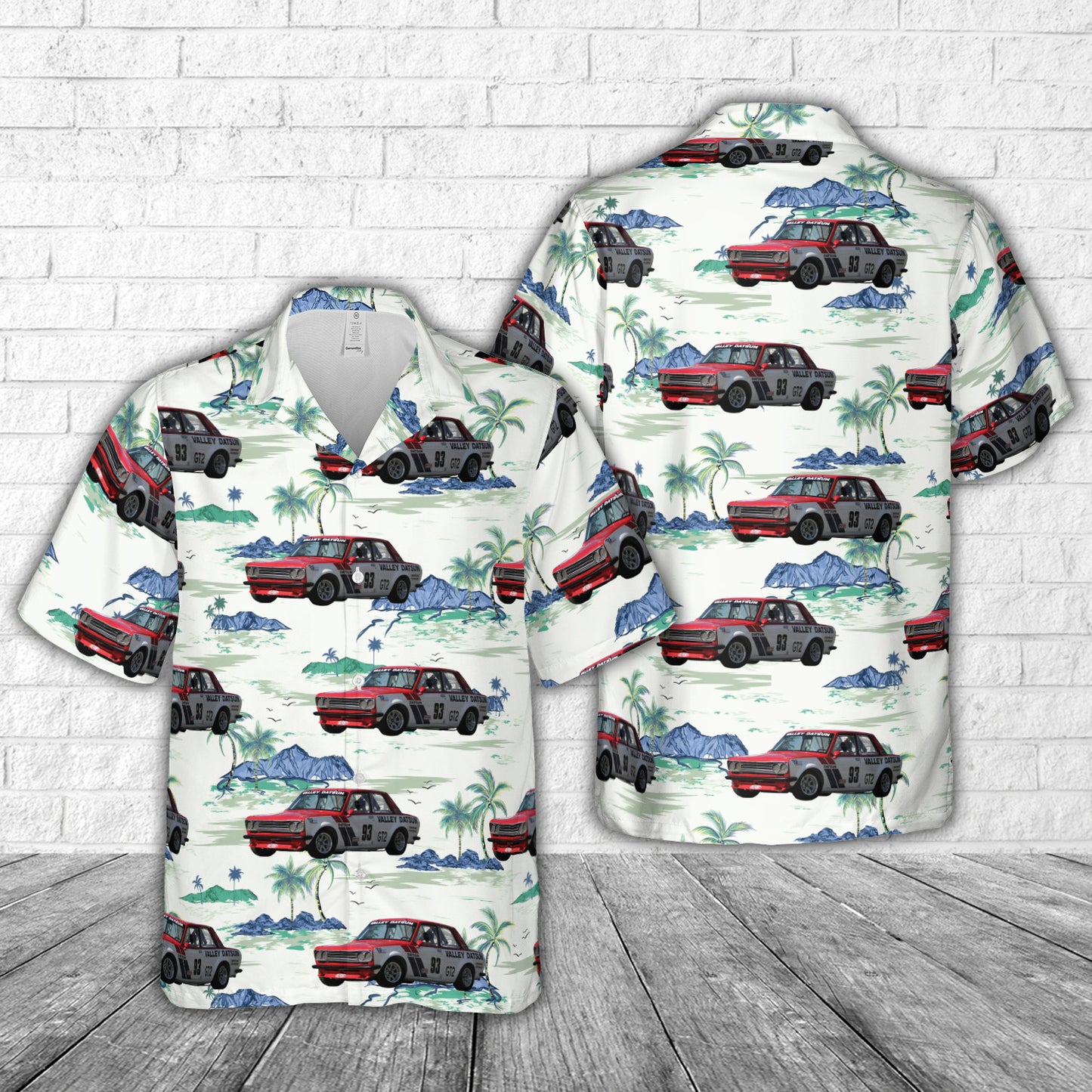 Datsun 1600 Race Car Hawaiian Shirt