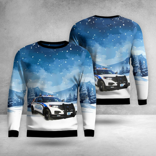 Defiance,Ohio Police Department 2020-21 Ford Police Interceptor Utility Christmas AOP Sweater