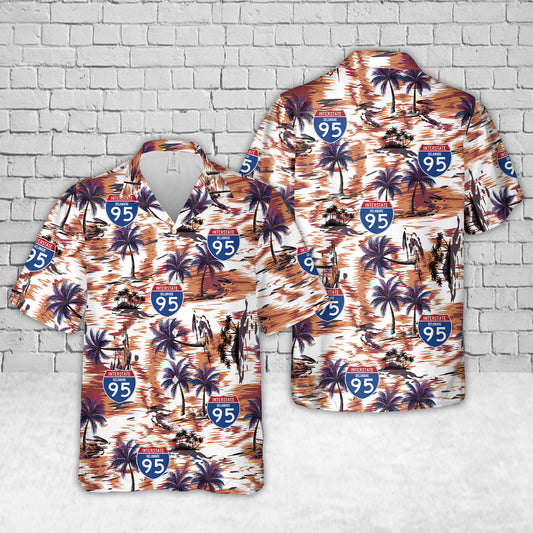 Delaware Interstate Route 95 Highway Hawaiian Shirt