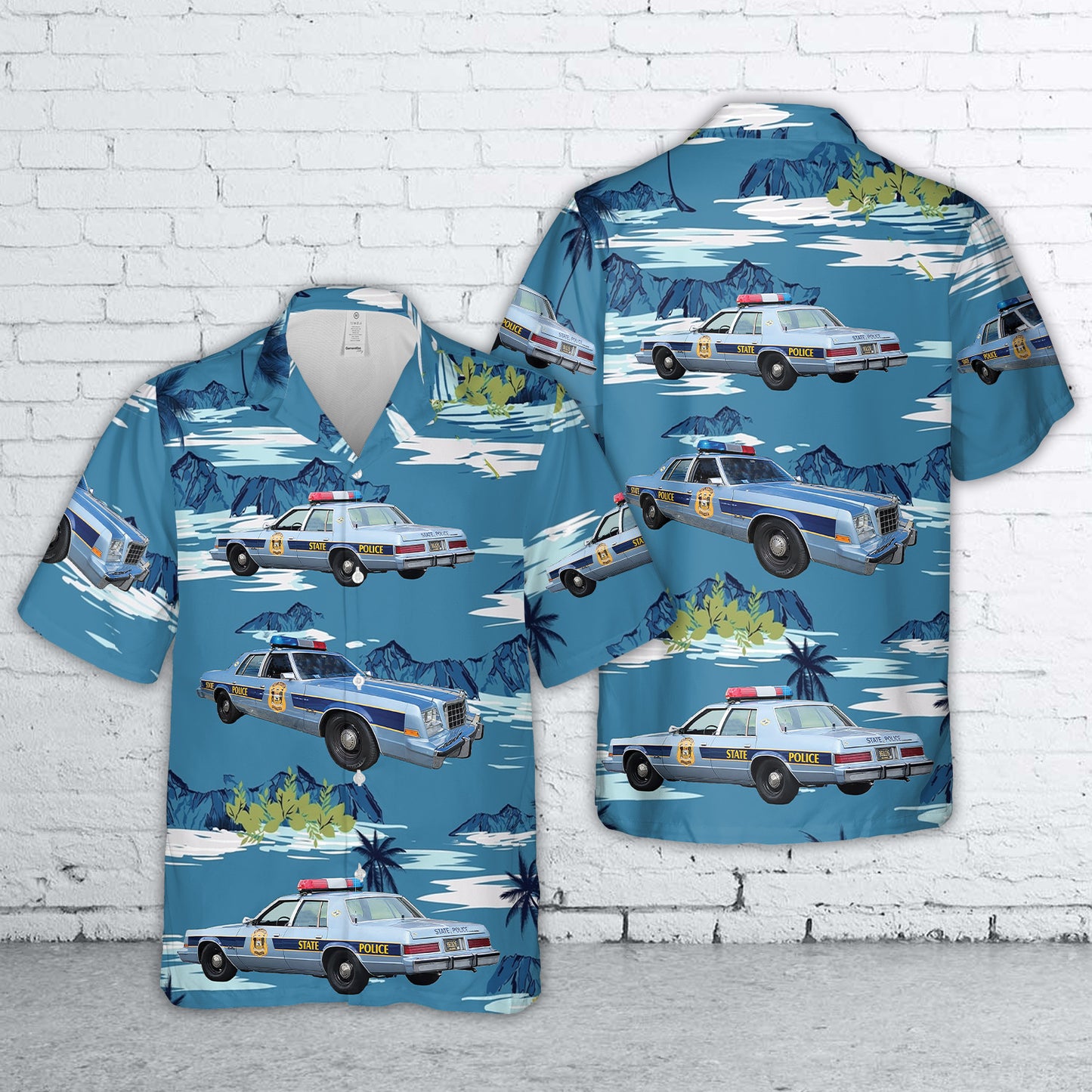 Delaware State Police, Plymouth Gran Fury 1980 Hawaiian Shirt