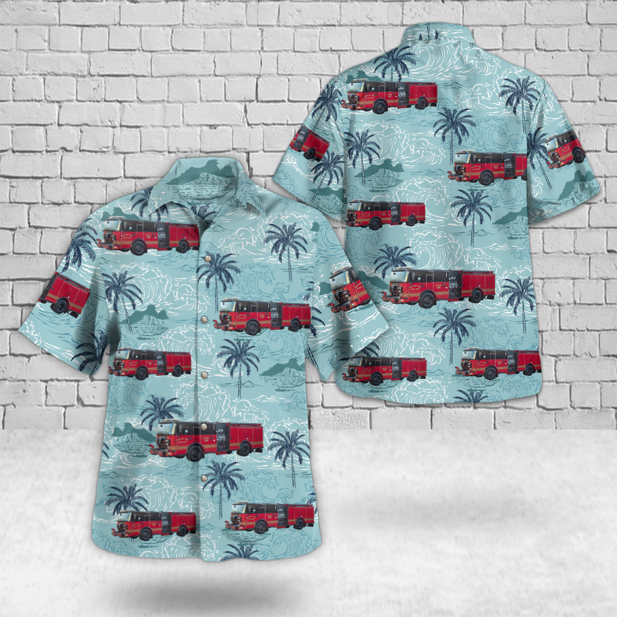 Des Moines, Iowa, Saylor Township Fire Department Hawaiian Shirt