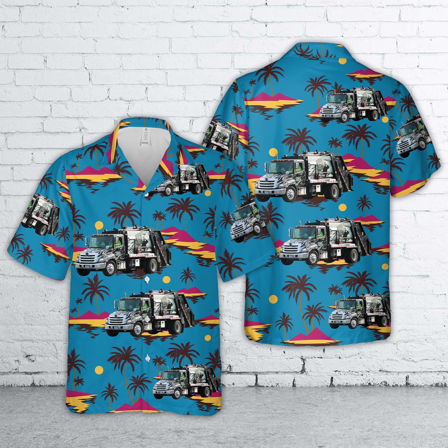 Diesel Garbage Trucks Hawaiian Shirt