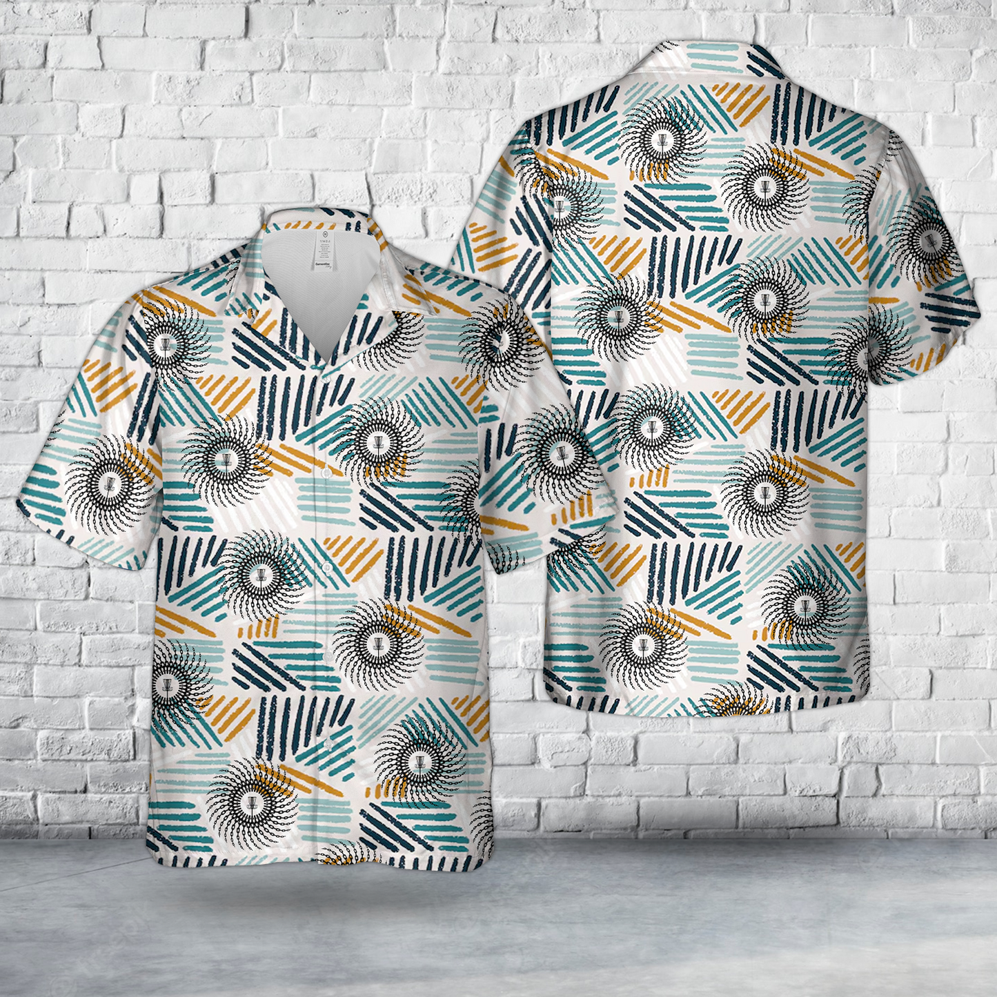 Disc Golf Basket Chains Hawaiian Shirt