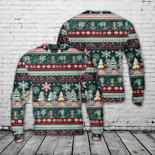 Disc Golf Christmas AOP Ugly Sweater