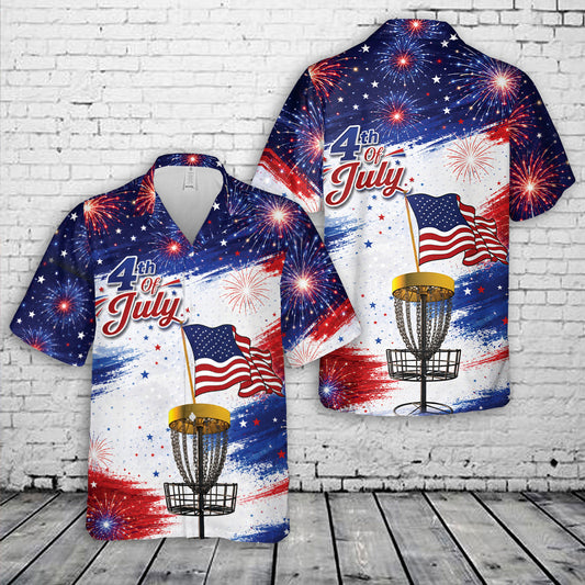 Disc Golf, 4th Of July Hawaiian Shirt