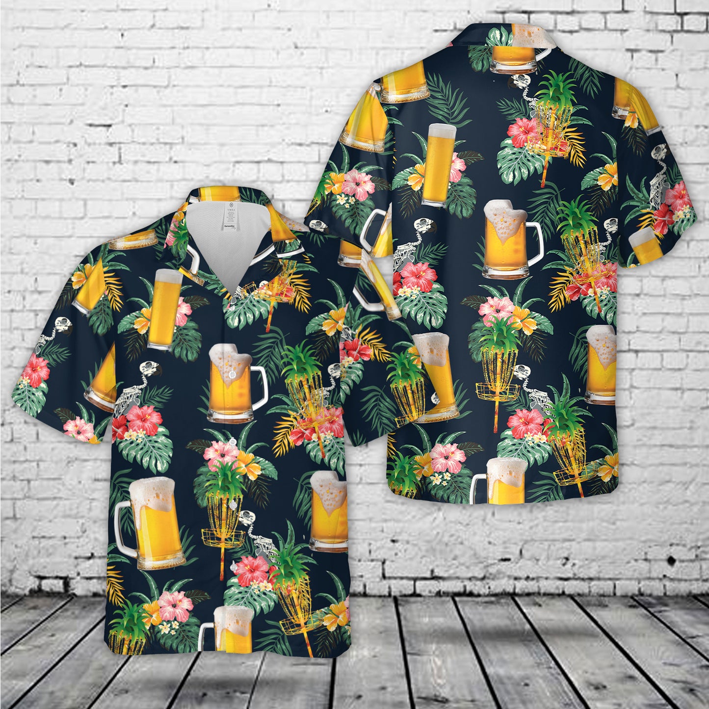 Disc Golf & Beer Tropical Hawaiian Shirt