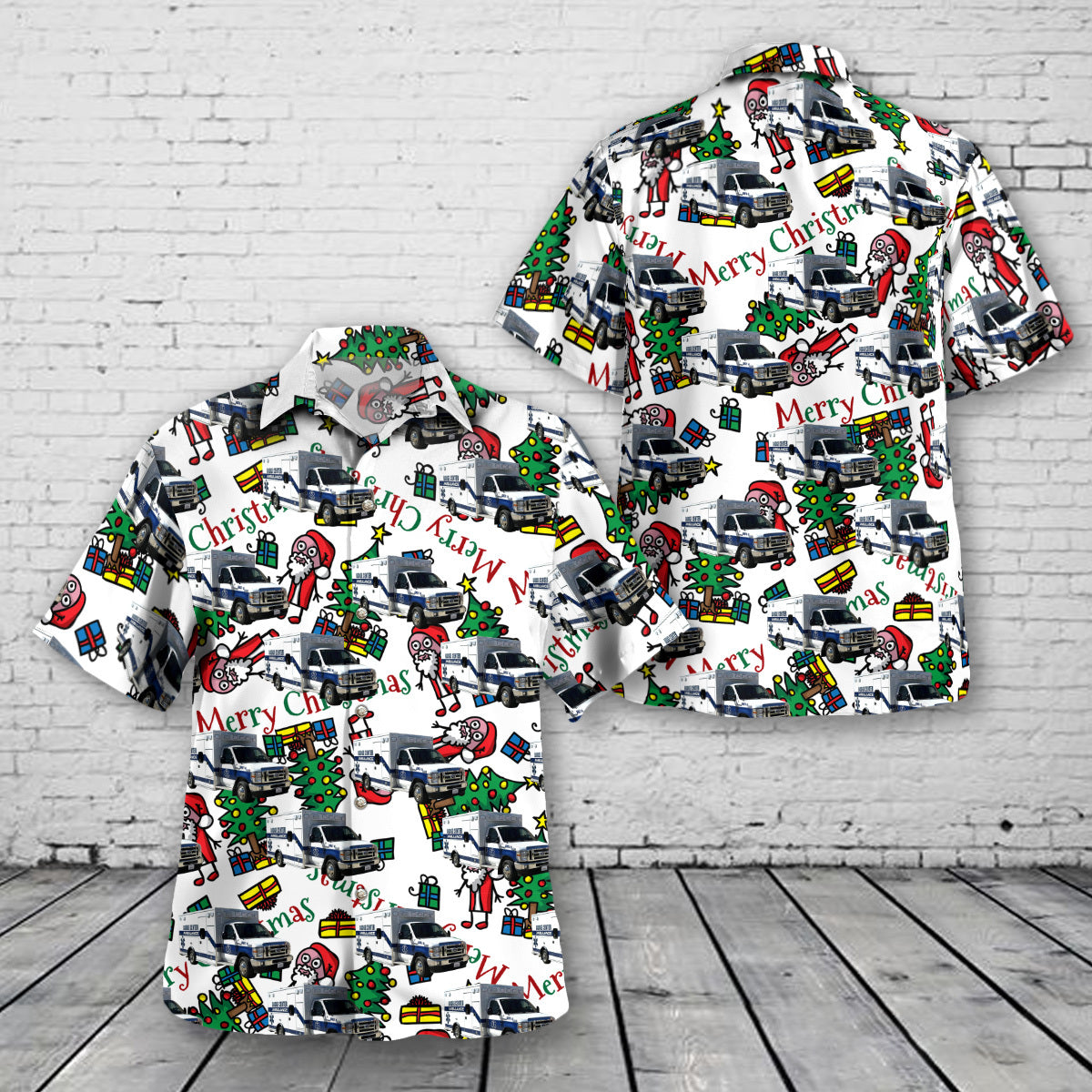 Dodge Center, Minnesota, Dodge Center Ambulance Christmas Hawaiian Shirt