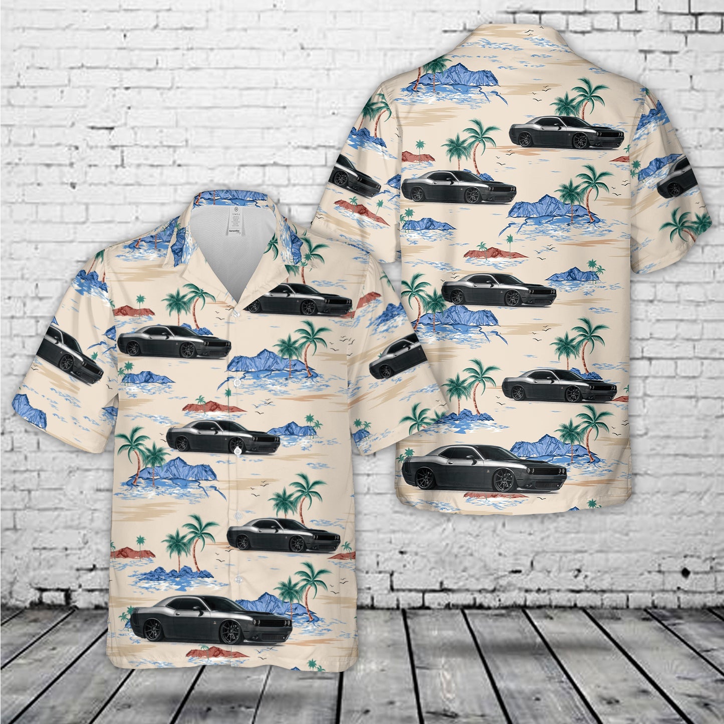 Dodge Challenger Bagged Hawaiian Shirt