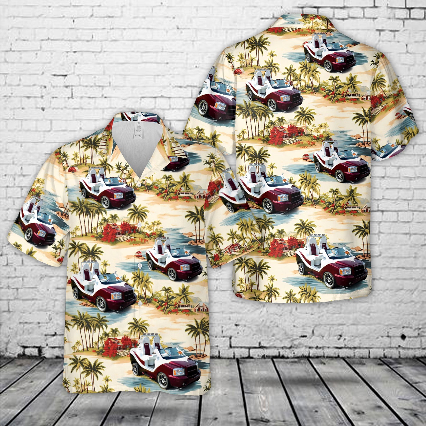 Dodge Dakota Golf Cart Hawaiian Shirt