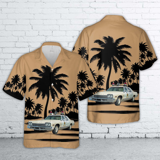 Dodge Monaco 1974 Las Vegas Police Metropolitan Hawaiian Shirt