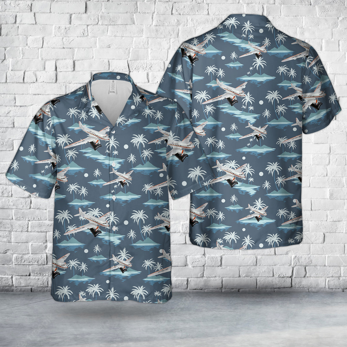 Douglas DC-3 American Airlines "Flagship Tulsa" Hawaiian Shirt