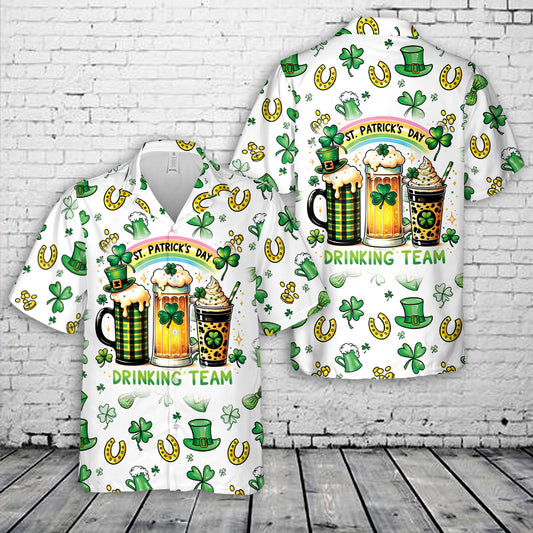 Drinking Team St Patrick's Day Hawaiian Shirt