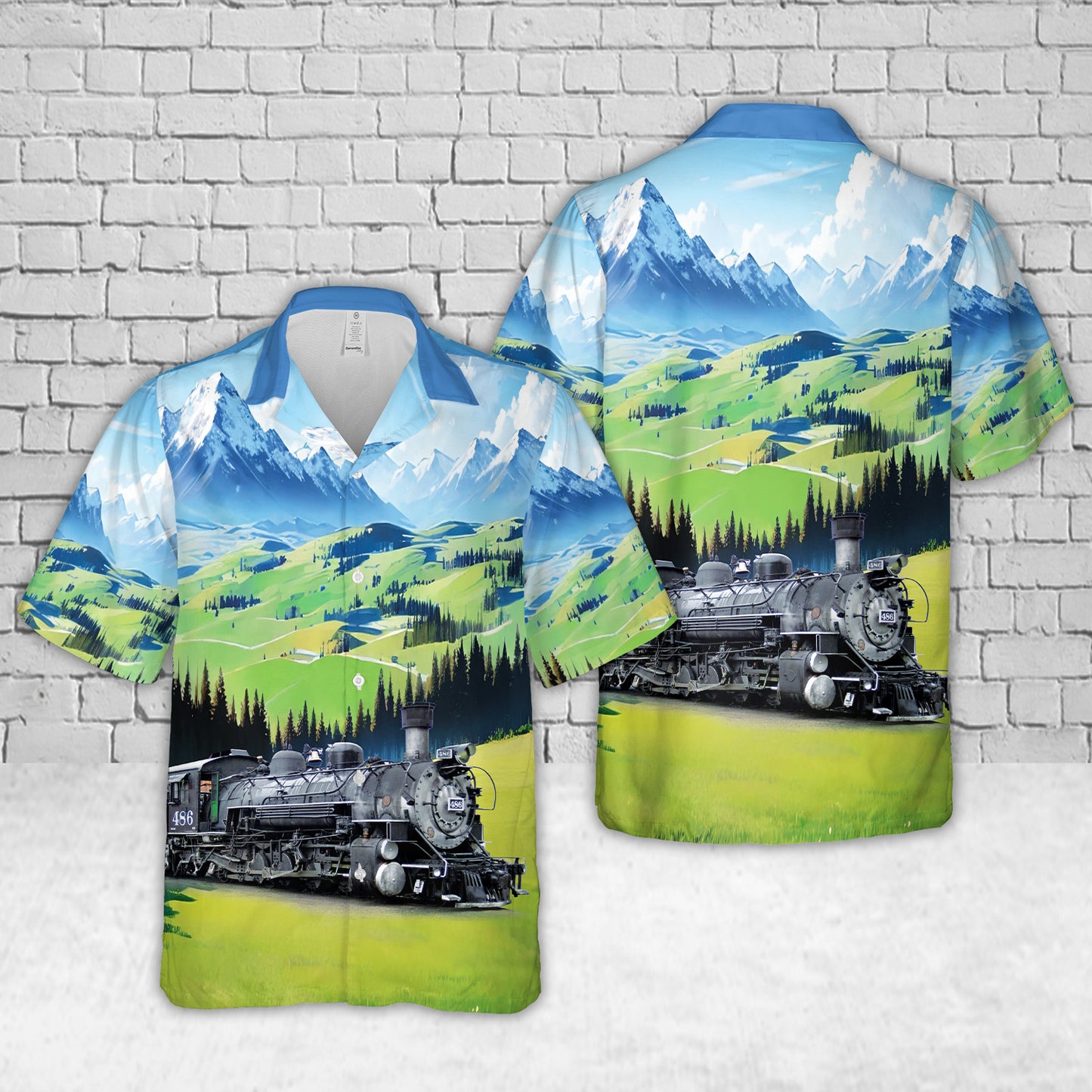 Durango & Silverton Railroad # 486 steam locomotive Hawaiian Shirt