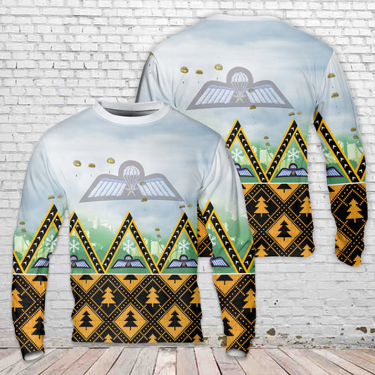 Dutch Army paratroopers jump into Grafenwoehr Training Area, Swift Response 16 Christmas Sweater