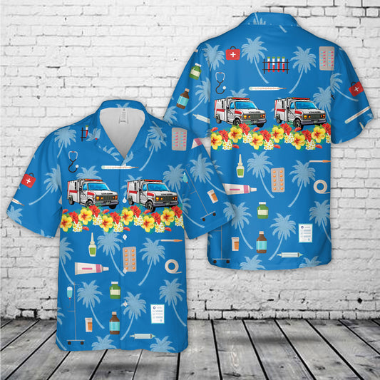EMS Ambulance Hawaiian Shirt