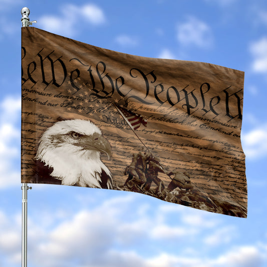 Eagle We The People American Flag, 4th Of July House Flag