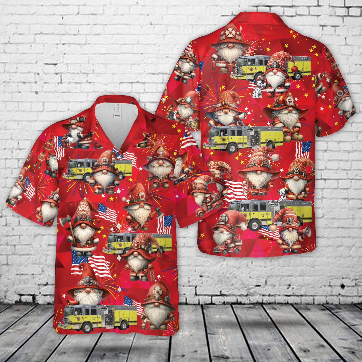 Eagle, Idaho, Eagle Fire Department, 4th Of July Hawaiian Shirt