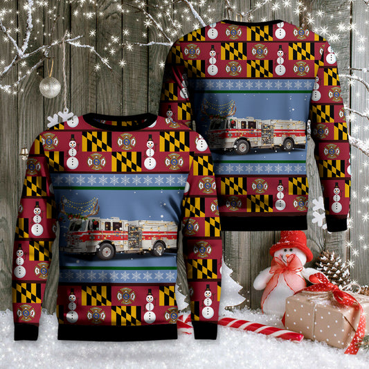 Earleigh Heights Volunteer Fire Company, Severna, Park Maryland Christmas Sweater