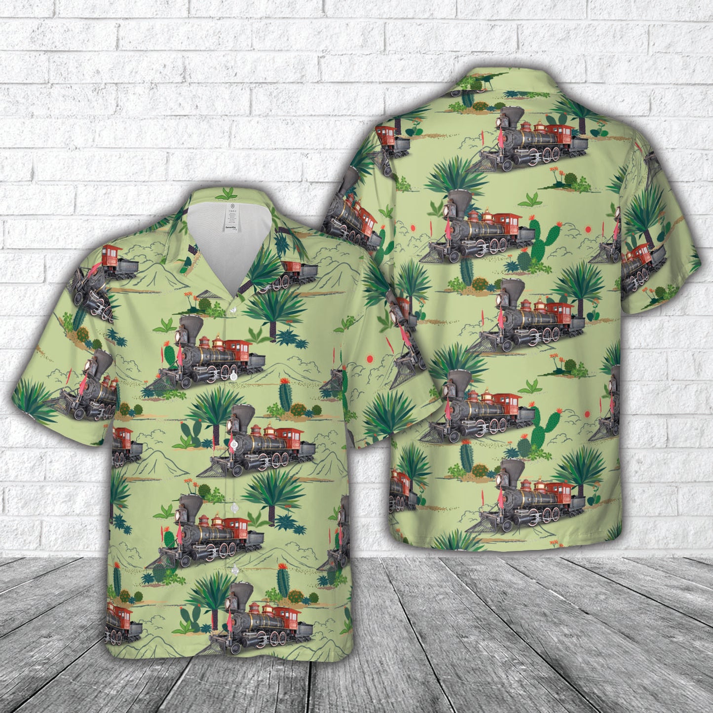 Early American Trains Virginia and Truckee No. 20 Tahoe Hawaiian Shirt