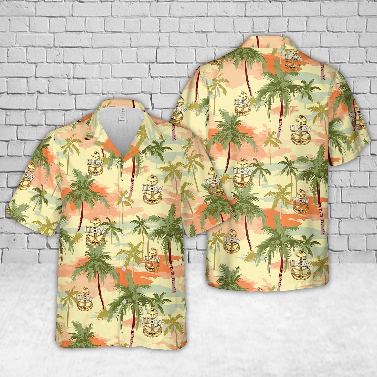 Early WWII ca 1941-42 USN CPO Hat Badge Hawaiian Shirt