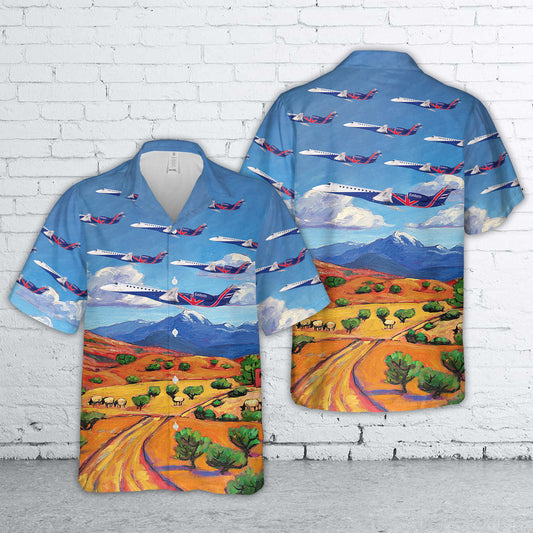 Eastern Airways Embraer ERJ-145MP Hawaiian Shirt
