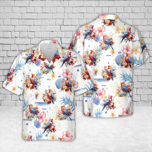 Eastern Rosella Birds Hawaiian Shirt