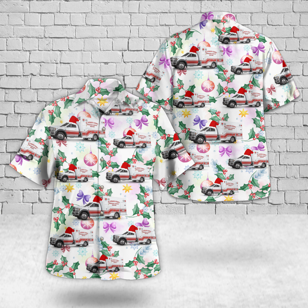 El Dorado County EMS Agency, California Christmas Hawaiian Shirt