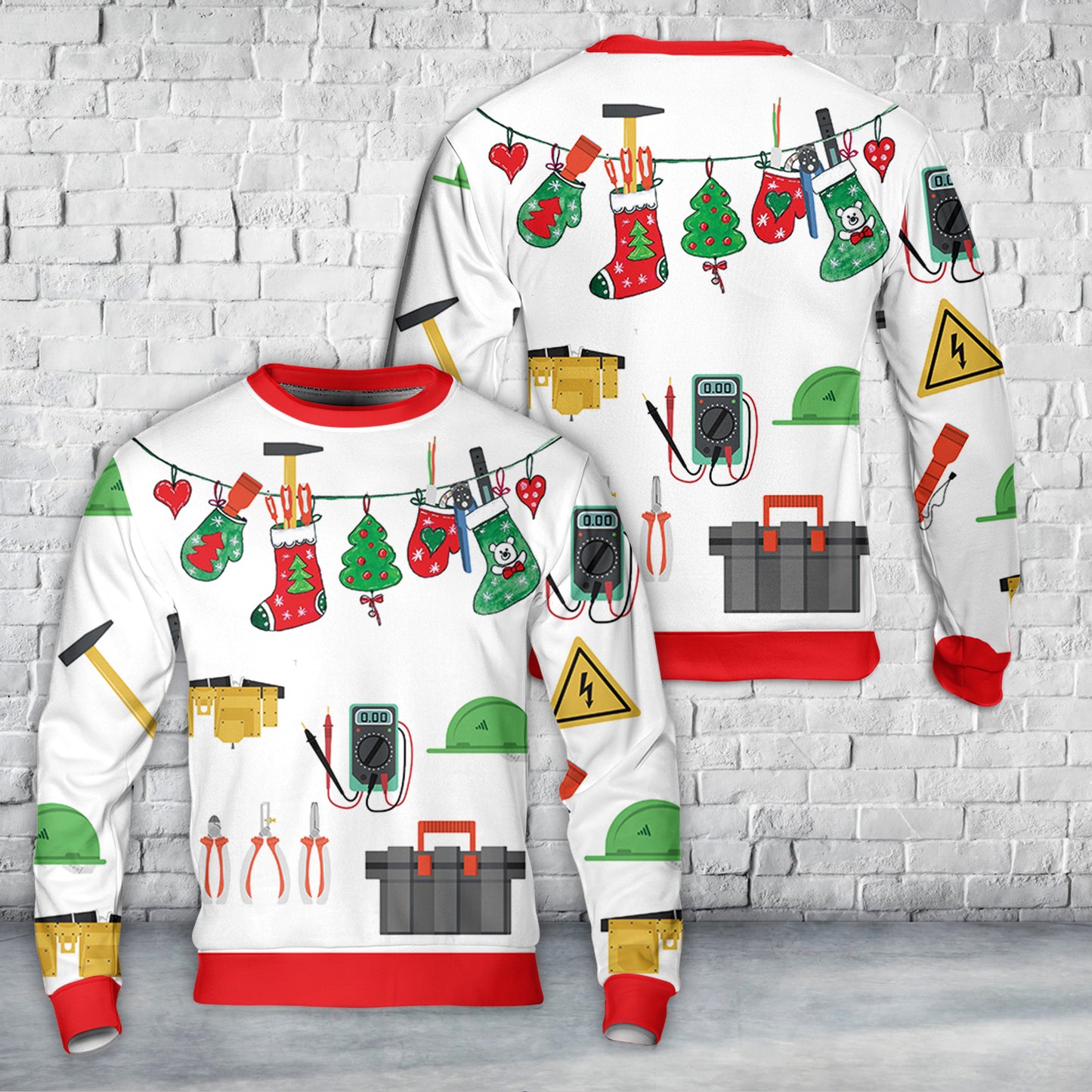 Electrician tools Christmas AOP Sweater