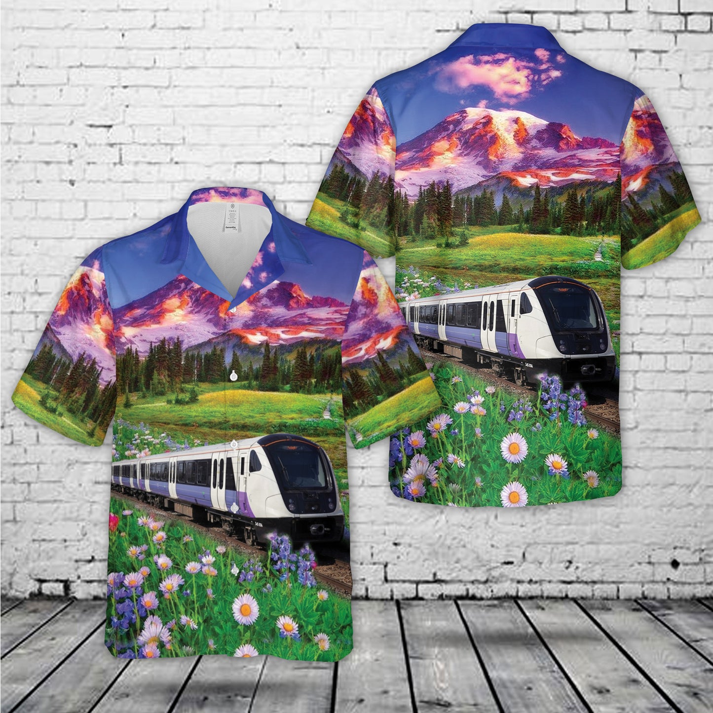 Elizabeth Line Train Hawaiian Shirt