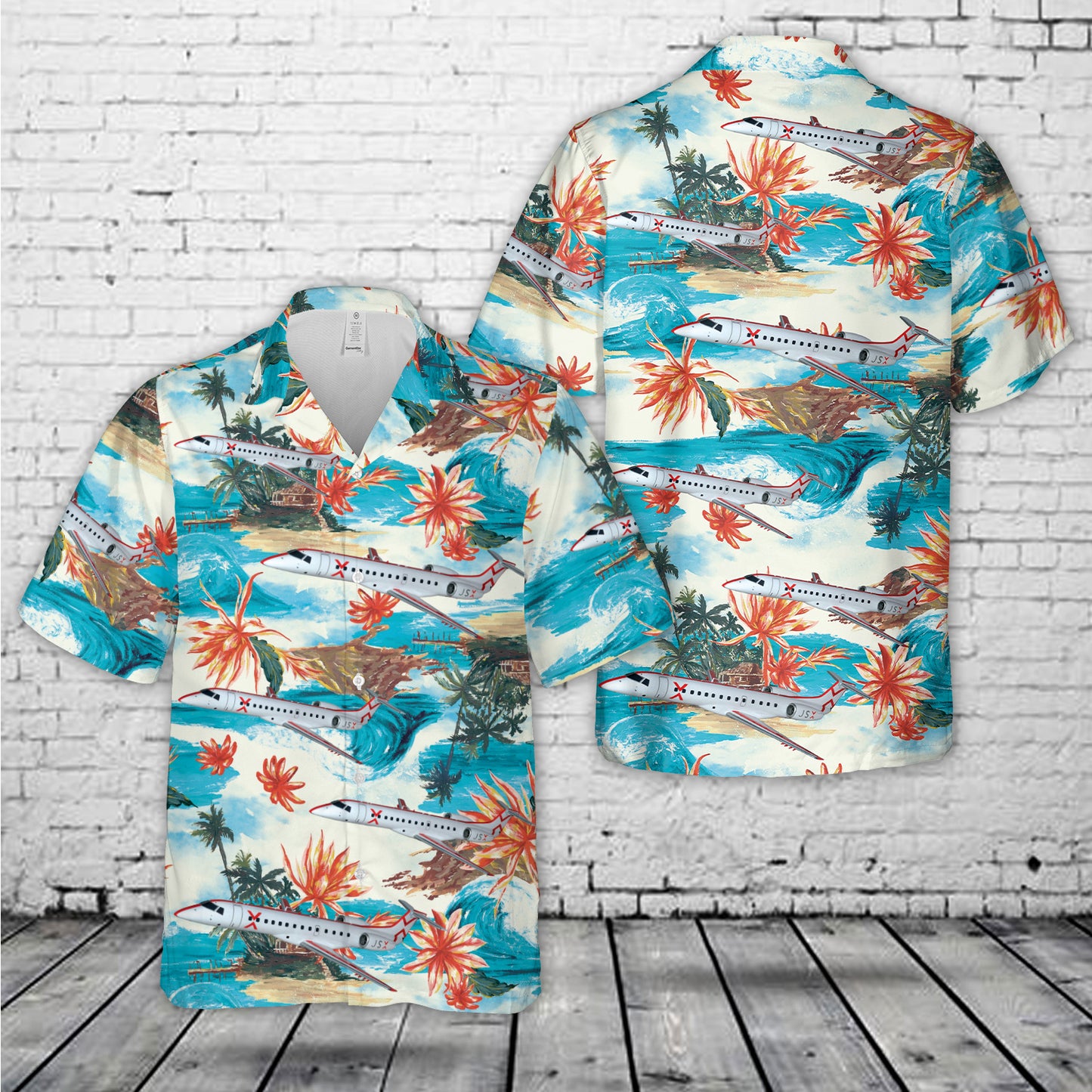 Embraer ERJ-145 JSX airlines Hawaiian Shirt