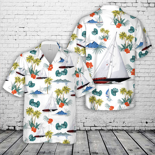 Endeavour Sailing J Class Yacht Hawaiian Shirt