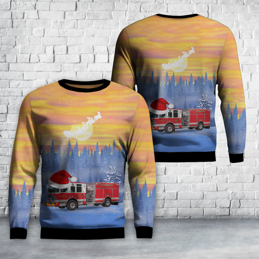 Ephrata, Pennsylvania, Farmersville Fire Company AOP Ugly Christmas Sweater