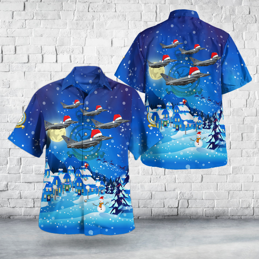Eurofighter Typhoon FGR4 of RAF No 6 Squadron, "The Flying Can Openers" Christmas Hawaiian Shirt