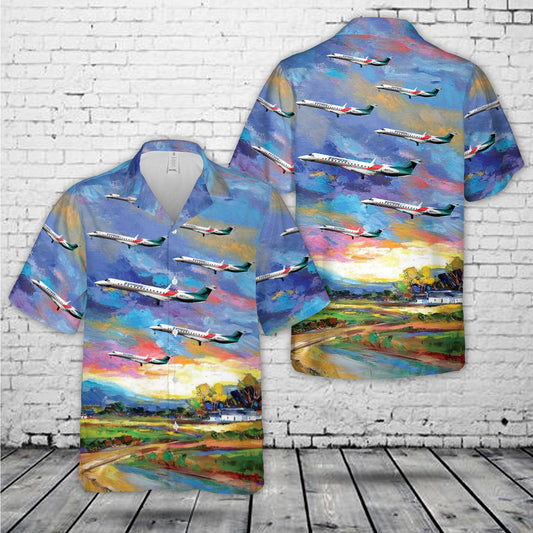 ExpressJet Airlines Embraer ERJ-145XR (EMB-145XR) Hawaiian Shirt