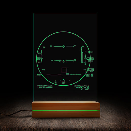 F-15 Missile Lock Head Up Display Custom Shape Photo Night Light