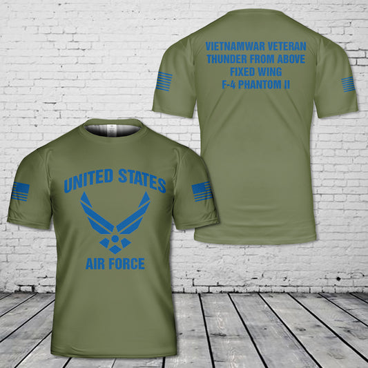 F-4 Phantom II Vietnam War Veteran 3D T-Shirt
