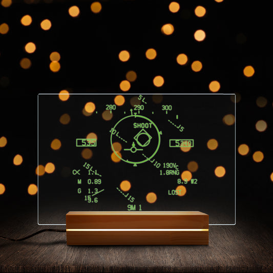 F/A-18 Hornet HUD Aircraft Custom Shape Photo Night Light