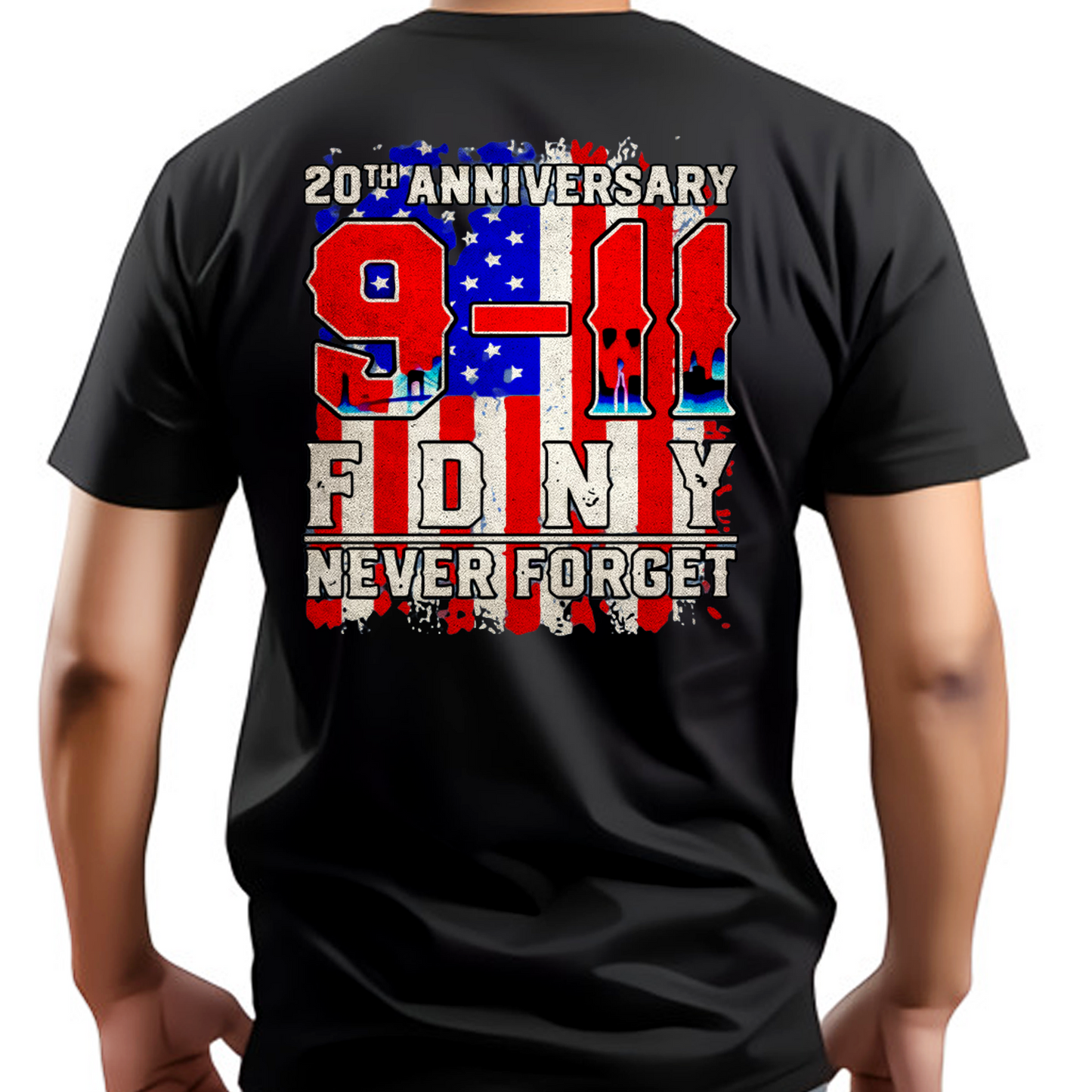 FDNY Never Forget 911 20 Years Never Forget Classic Unisex T-Shirt Gildan 5000 (Made In US) DLHH1406PT04