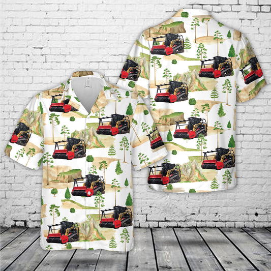 FECON Bull Hog high flow skid steer drum mulcher Hawaiian Shirt