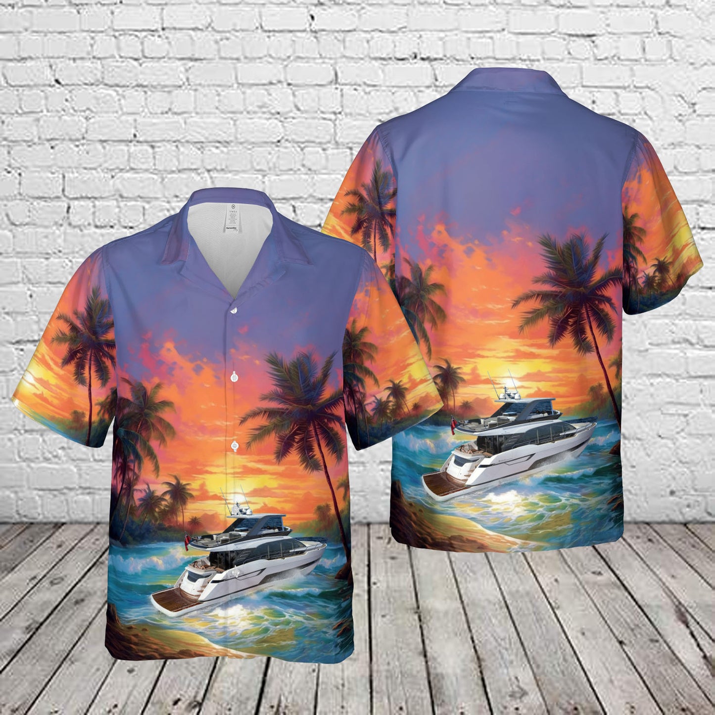 Fairline Yachts Squadron 68 Hawaiian Shirt