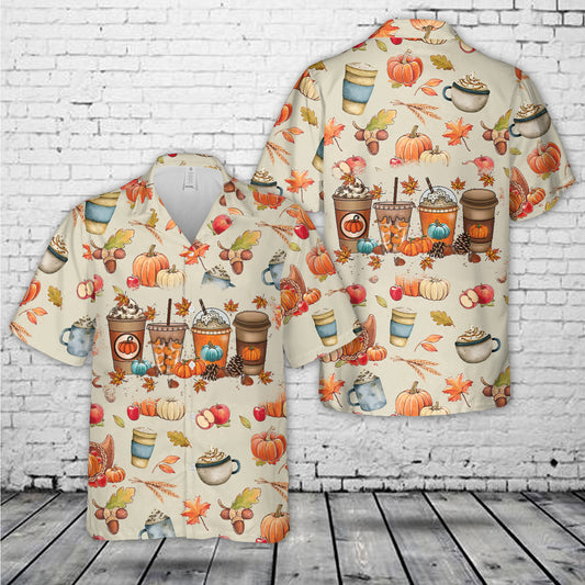 Fall Coffee Drink Autumn Hawaiian Shirt