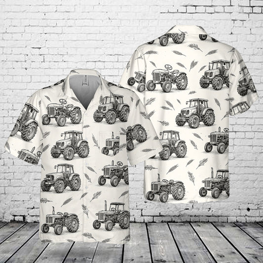 Farm Tractor Pocket Hawaiian Shirt