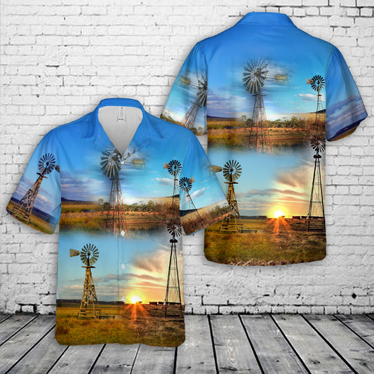 Farm Windmill Hawaiian Shirt