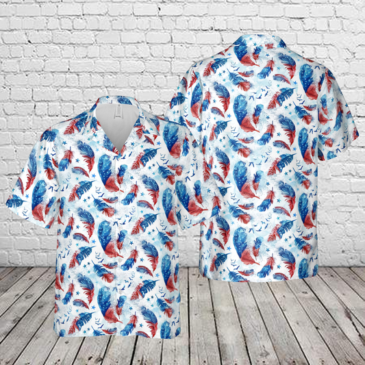 Feather American 4th of July Hawaiian Shirt