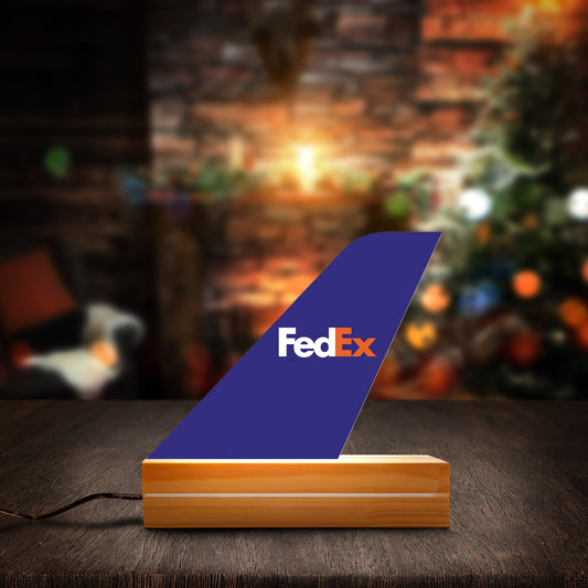 FedEx Airplane Tail Custom Shape Photo Night Light
