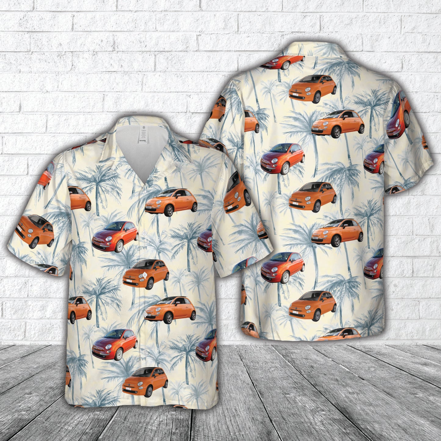 Fiat 500 (brick orange) Hawaiian Shirt
