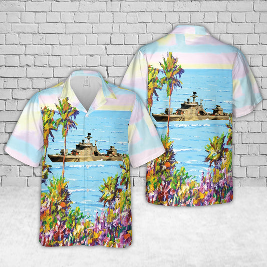 Finland, Finnish Navy FNS Naantali (73) Rauma-class Missile Boat Hawaiian Shirt